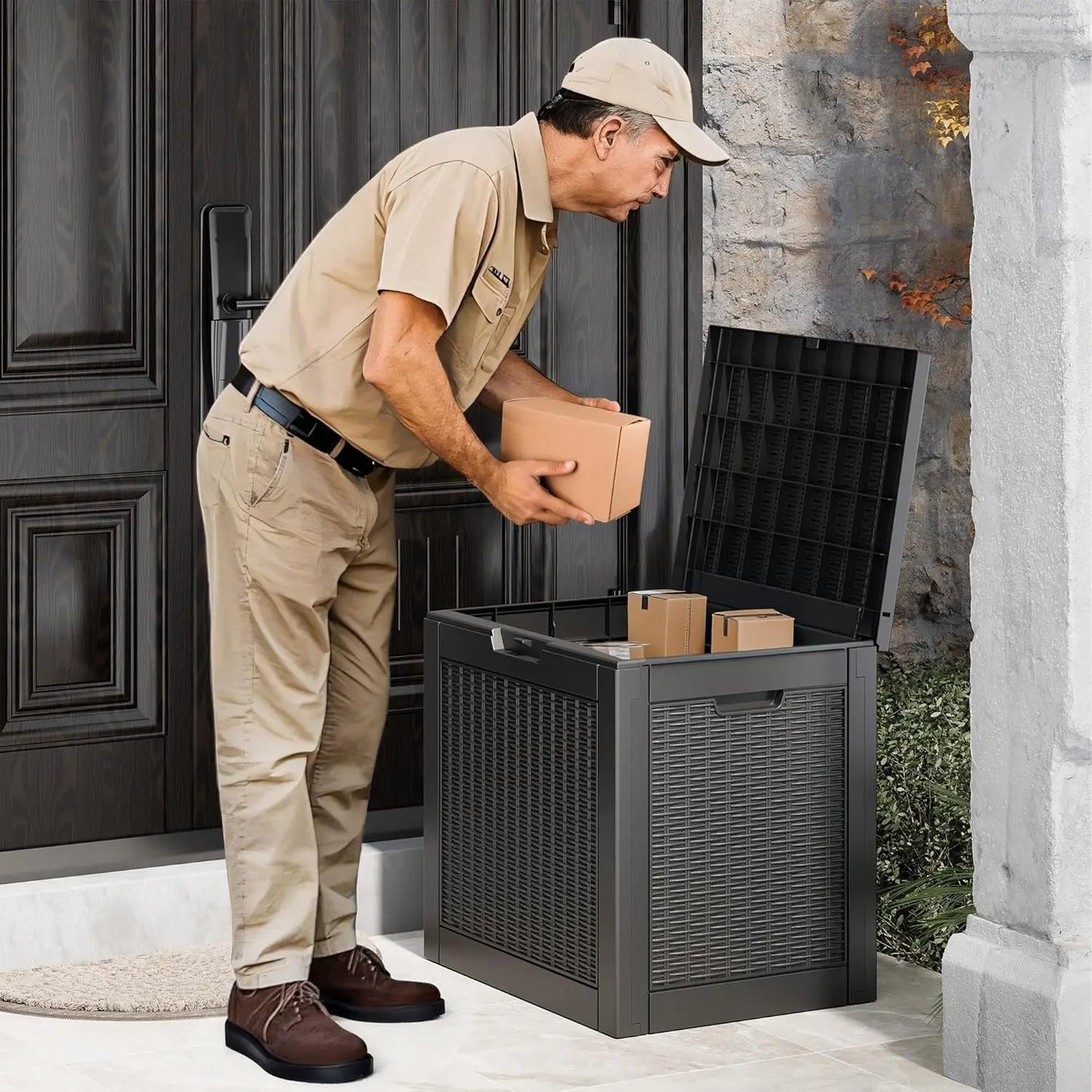 DCNB Lockable Outdoor Package Delivery Box Waterproof Parcel Drop