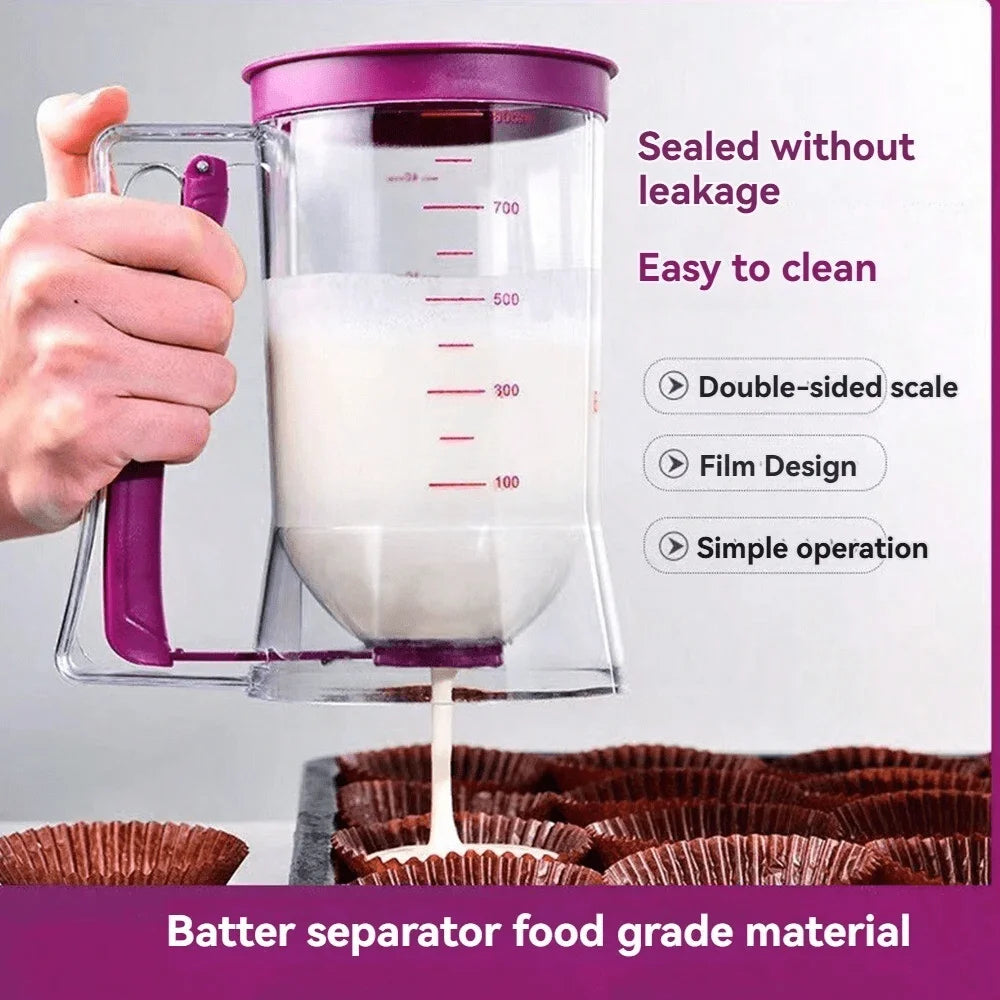 Pancake Batter Dispenser With Handle For Baking