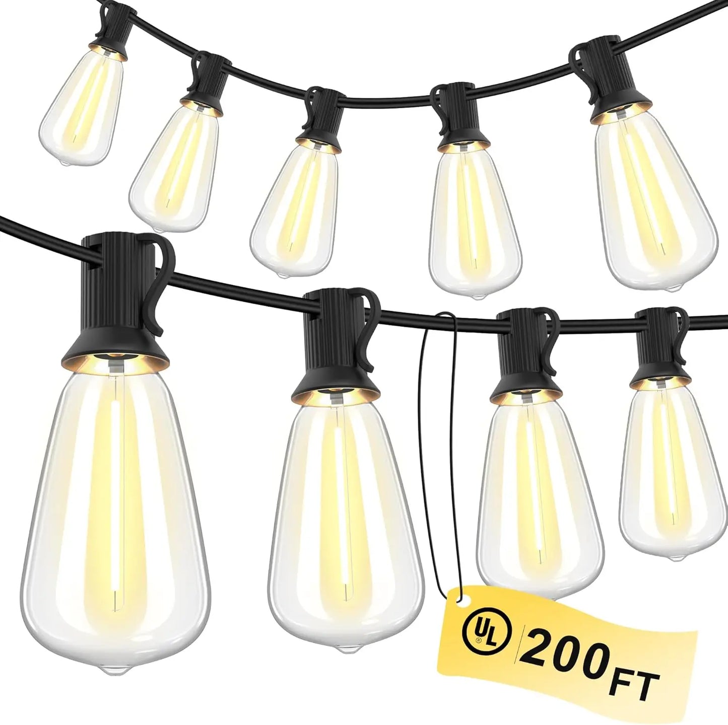 MIMIRGB 12V LED Outdoor String Lights Waterproof Dimmable Bulbs