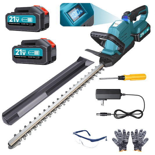 Xysd 20Inch Cordless Hedge Trimmer With Battery And Rotatable Head