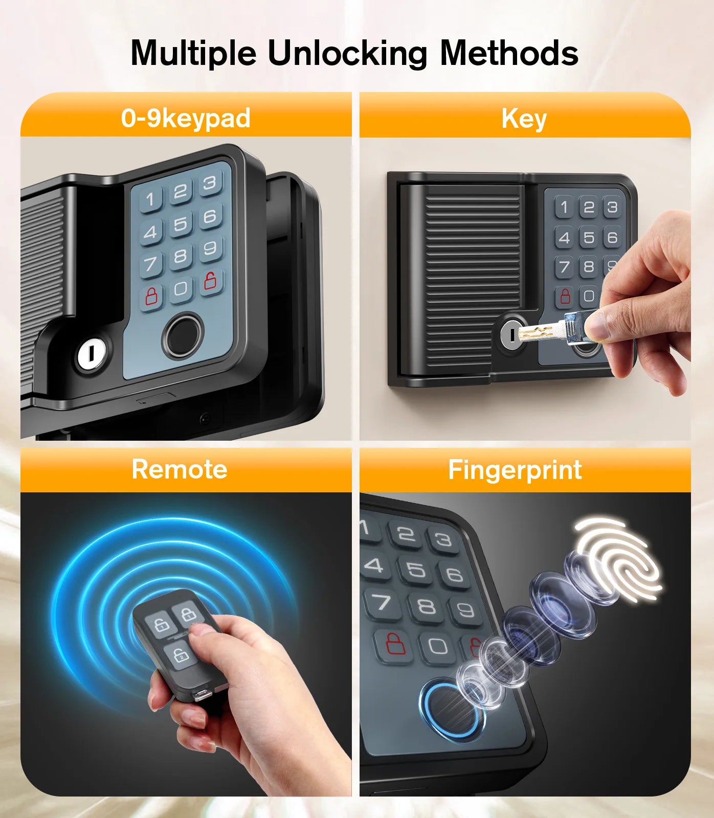 Smart RV Door Lock Weatherproof Keyless Entry With Fingerprint