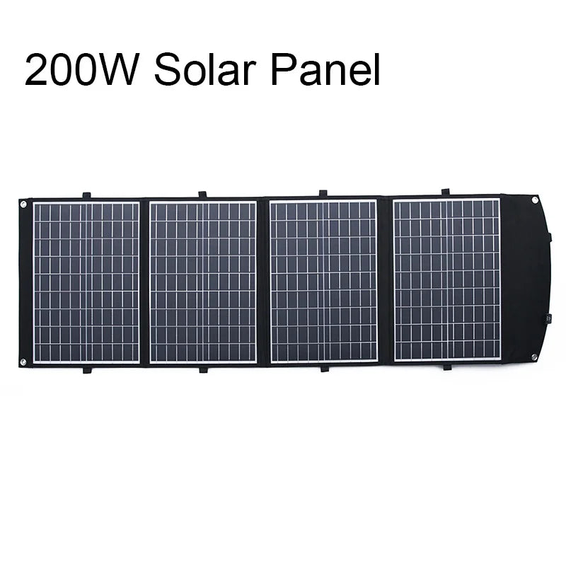 Portable Power Station Solar Fast Charge Multi-Outlet for Camping & Car Lifepo4 Battery Power Bank SOS LED Lighting Generator
