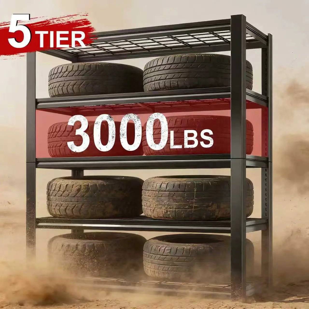 Nnovaroom Adjustable Metal Double Layer Storage Rack For Warehouse