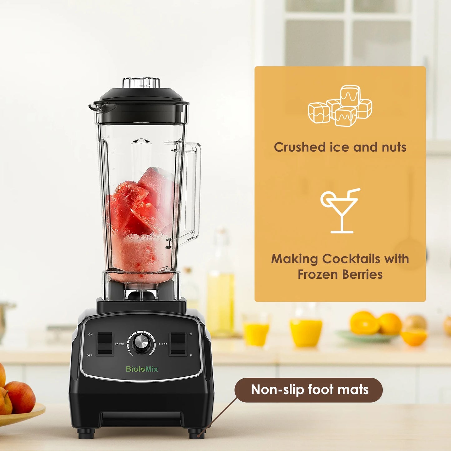 Biolomix Heavy Duty 2200W Blender Mixer Juicer For Commercial Use