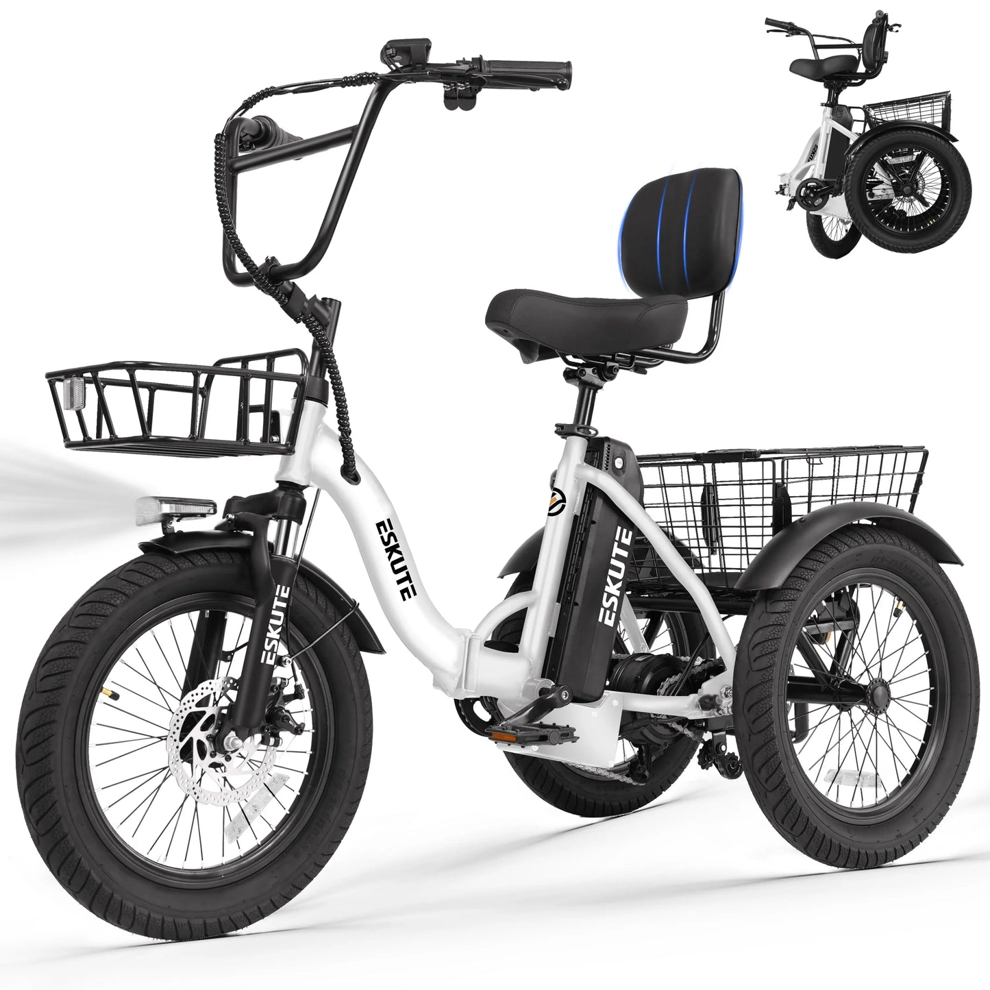 Eskute T300 Electric Trike With 1200W Motor And 624Wh Battery