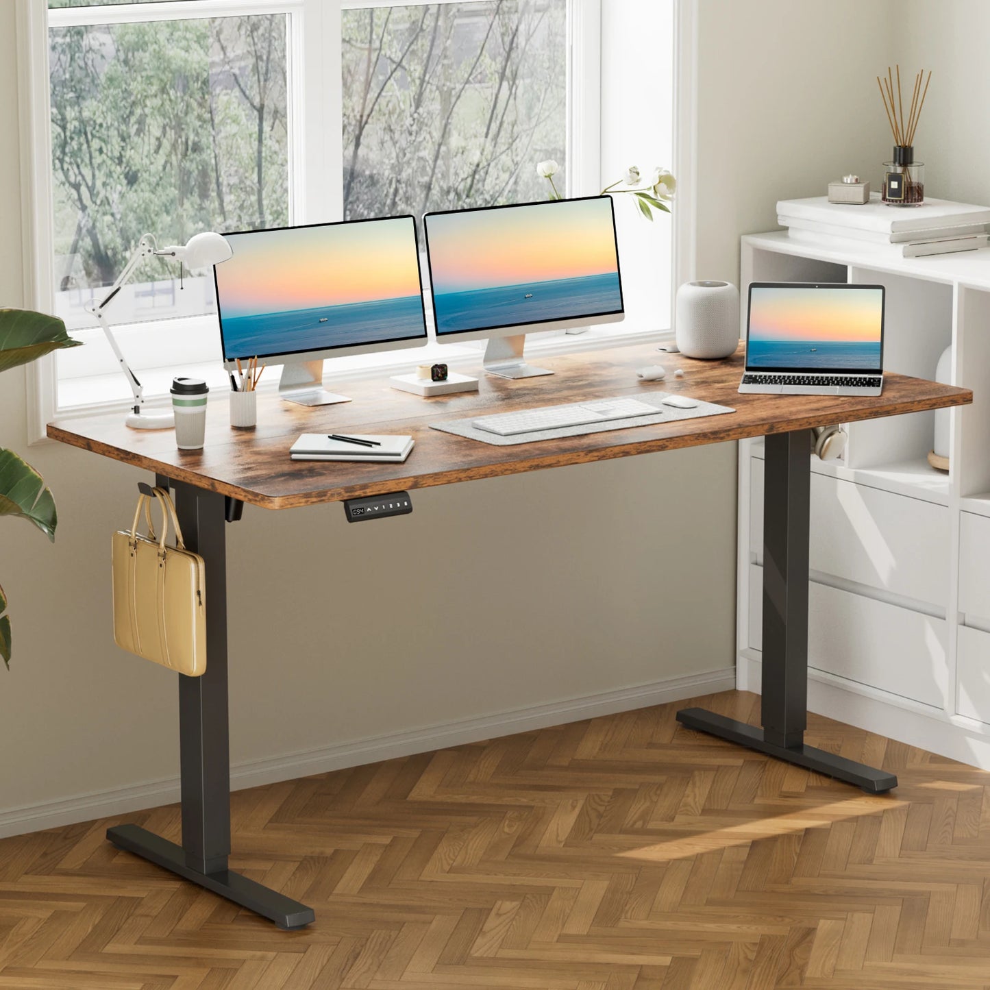 JHK Electric Standing Desk Height Adjustable Sit Stand Workstation