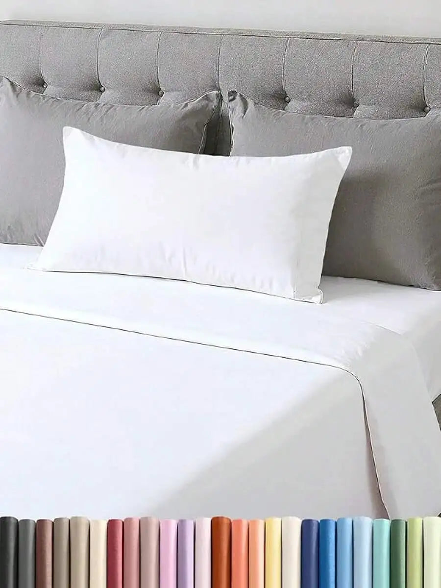 Lightweight 4 Piece Cooling Cotton Sheet Set With Deep Pockets