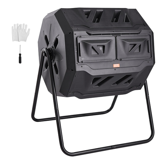 SucceBuy Dual Chamber BPA Free Composting Tumbler For Outdoor Garden