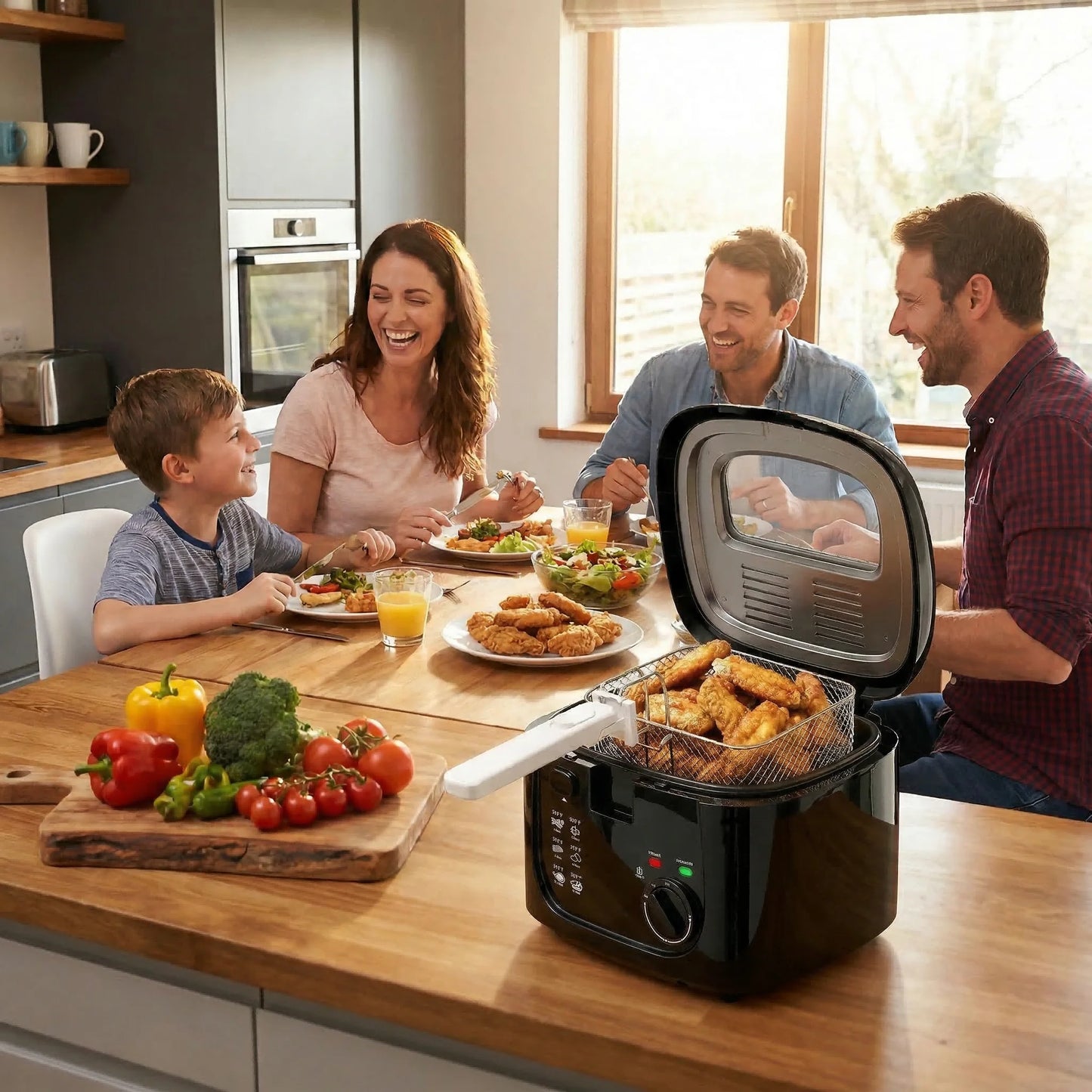 Cachoo 1600W Electric Deep Fryer With Adjustable Thermostat