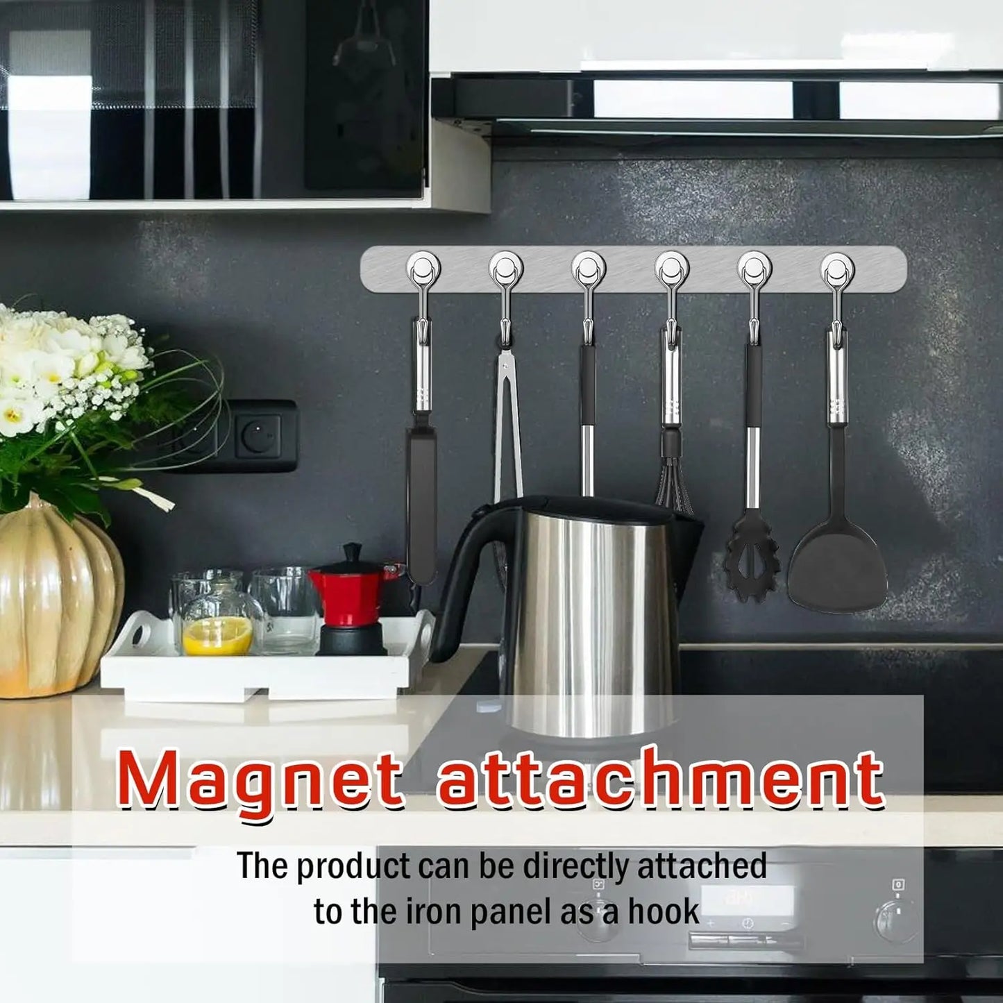 10-Pack 30lbs+ Magnetic Hooks, Heavy Duty Rare Earth for Garage, Grill & Fridge, Cruise Ship Essentials