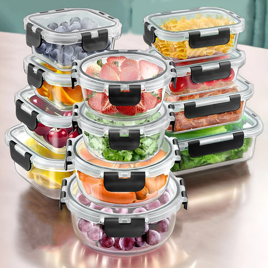 Glass Lunch Box Set 12 Piece Airtight Bento Boxes Containers
