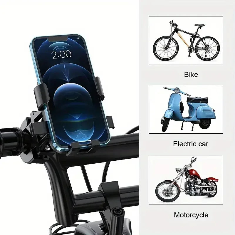 Anti-slip Bike Phone Holder 360° Rotatable Adjustable Phone Mount Bracket for Outdoor Bicycles and Mountain Bikes