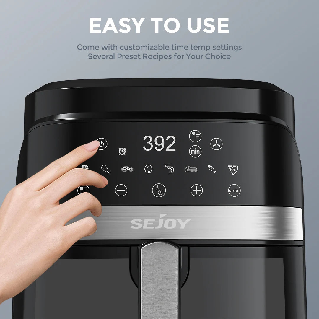 SEJOY 8-In-1 Air Fryer Electric Oven Dehydrate Keep Warm