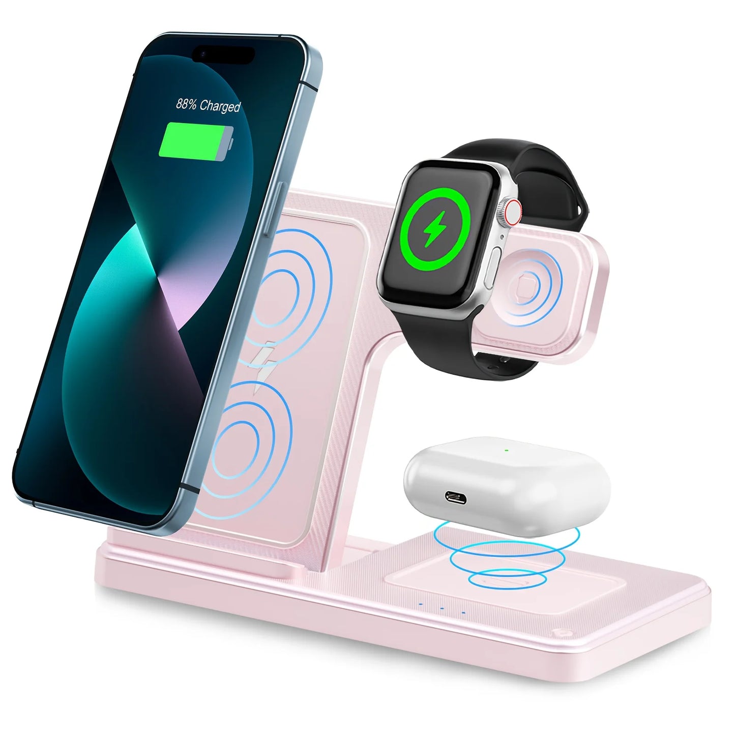 3-In-1 Magnetic Wireless Charger Station 18W Foldable