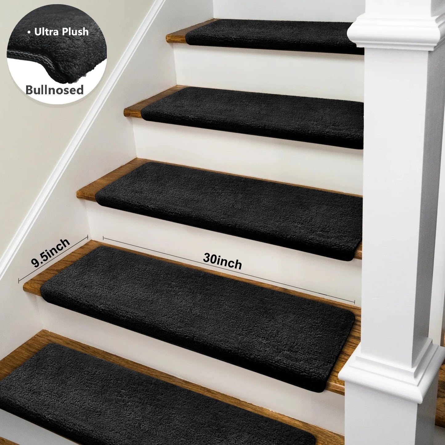 Non Slip Self Adhesive Stair Treads With Ultra Plush Carpet