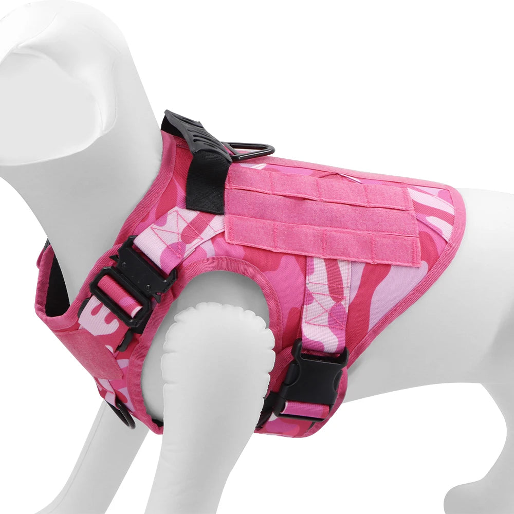 Military Camouflage Dog Harness For Large Medium Dogs Tactical Training Vest