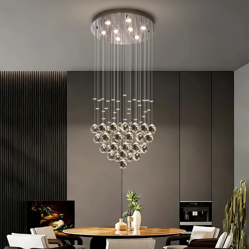 Yingxuan Crystal Pendant Lights for Living Room and Kitchen Island