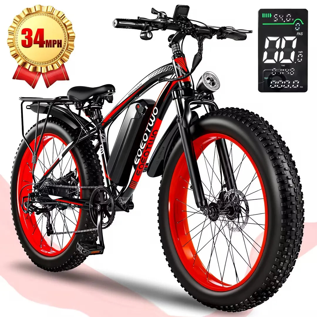 EOEOTWO 1500W Fat Tire Electric Mountain Bike For Adults