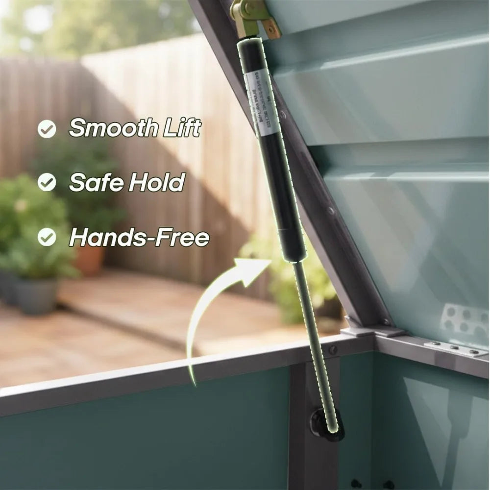 Outdoor Waterproof Metal Storage Box For Patio Tools And Gear
