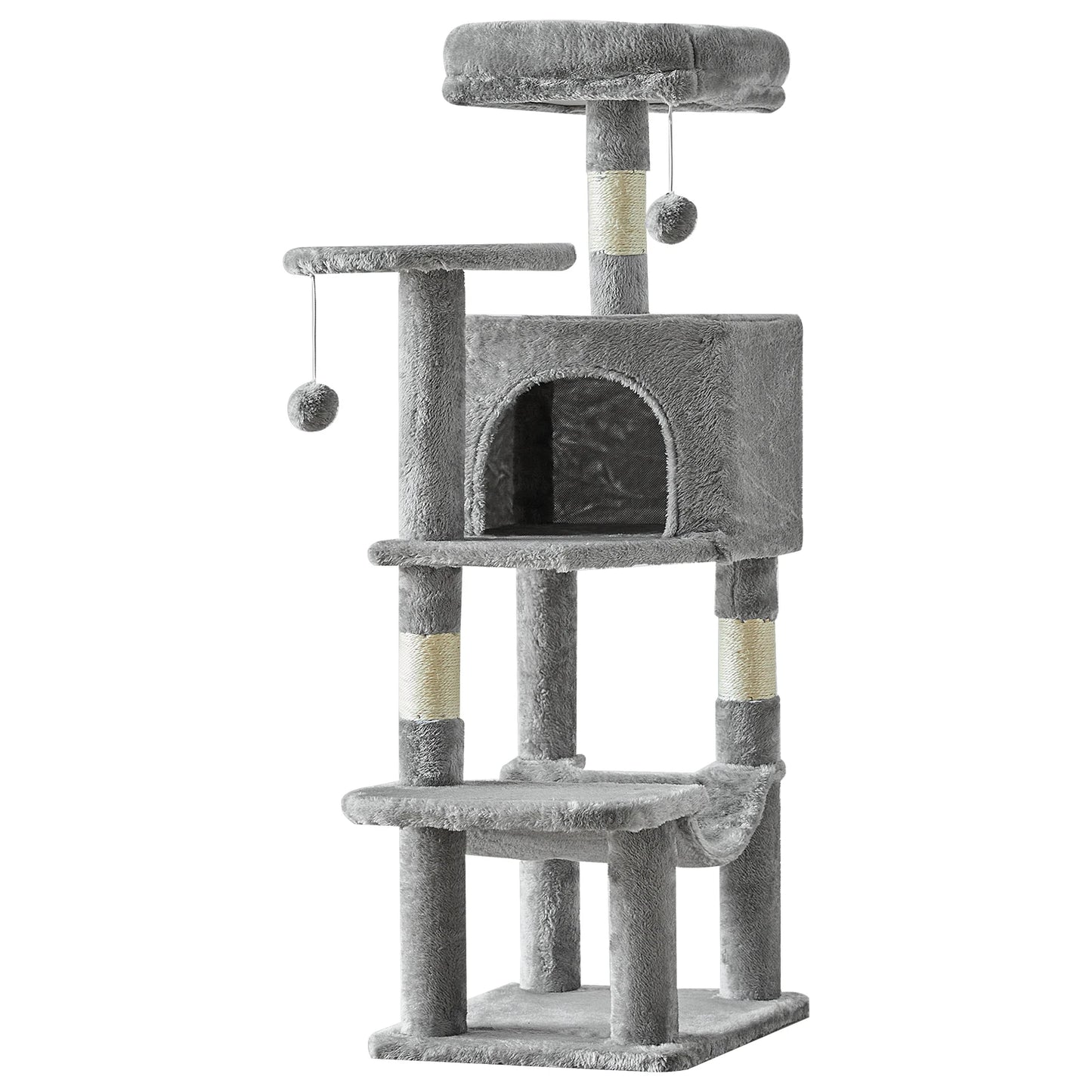 JHK Four Tier Cat Tree With Sisal Posts For Indoor Cats