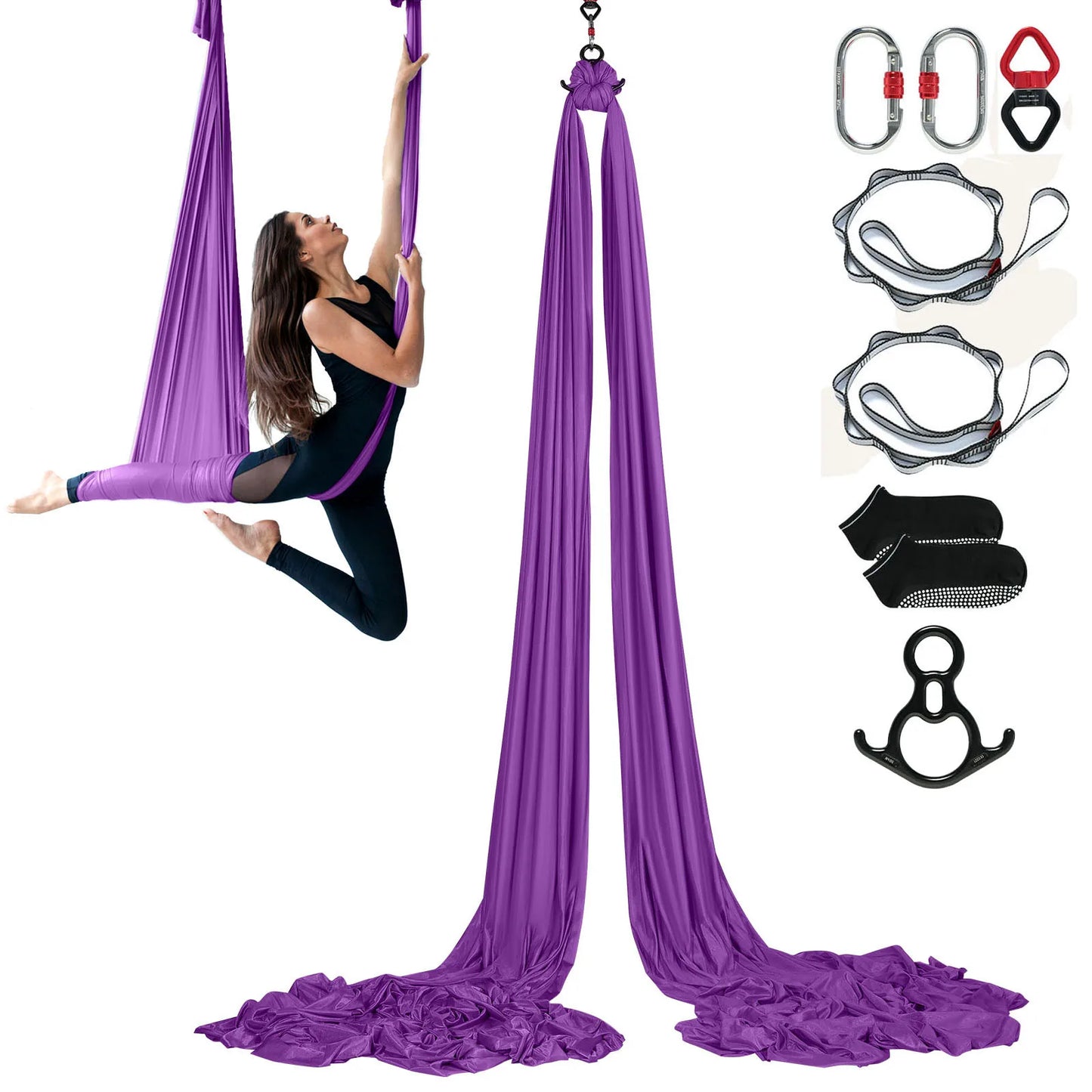 VEVOR Aerial Yoga Hammock Starter Kit With Silk Straps