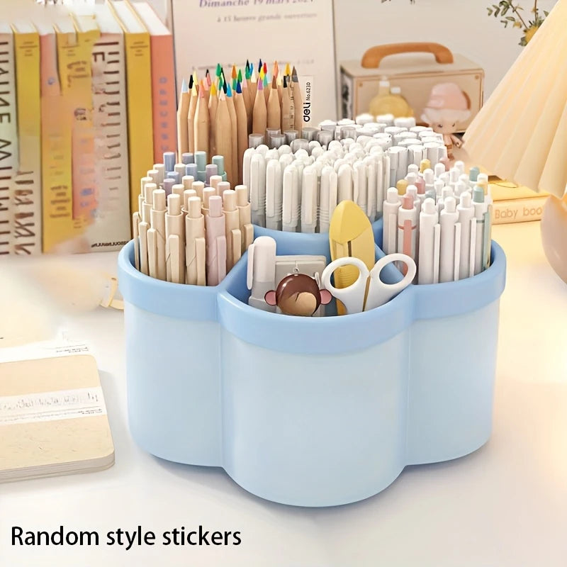 360 Degree Rotating Pen Holder Desk Organizer Large Capacity