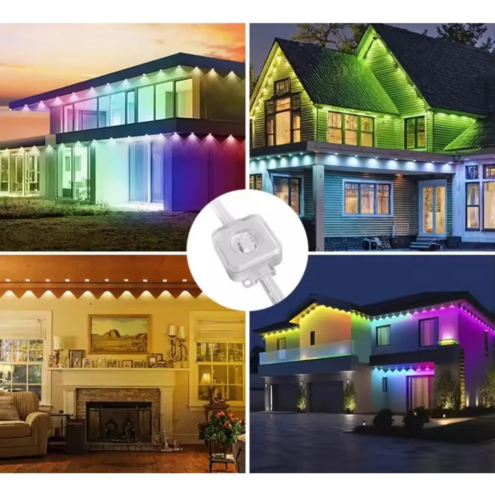 MIMIRGB Smart Outdoor LED String Lights IP67 With App Remote Control