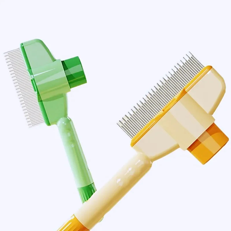 Self Cleaning Dog Comb With One Button Massage Brush