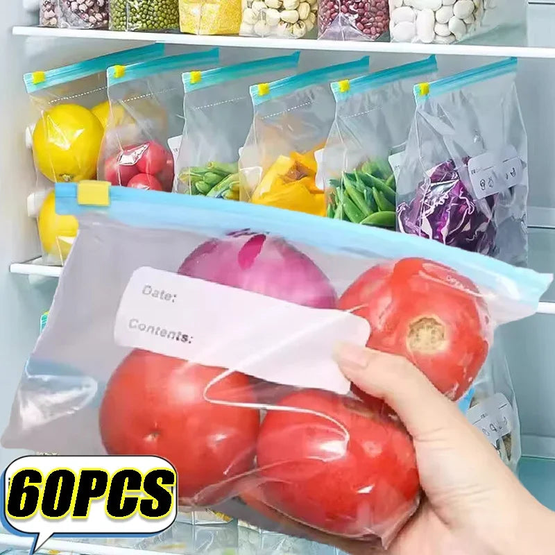 Reusable Food Storage Bags With Sealed Zip Closure