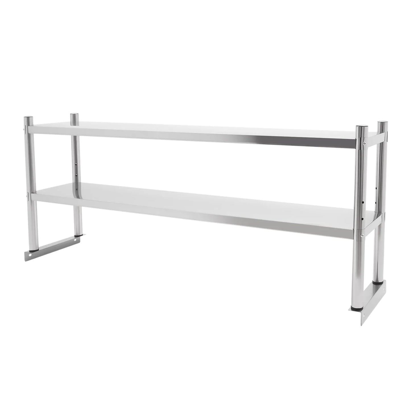 Stainless Steel Two Tier Adjustable Shelving Unit For Kitchen