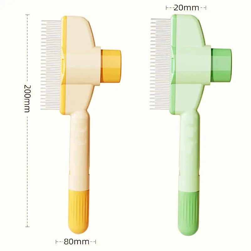 Self Cleaning Dog Comb With One Button Massage Brush