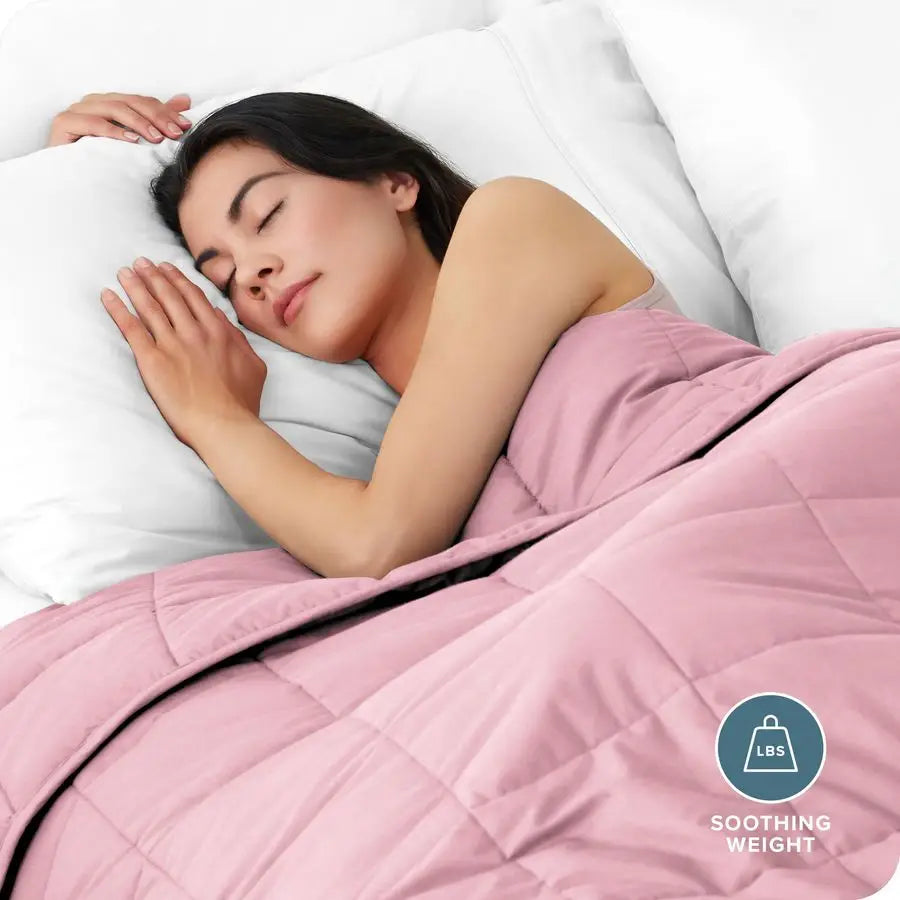 Weighted Blanket 40x60 10lbs, Light Pink