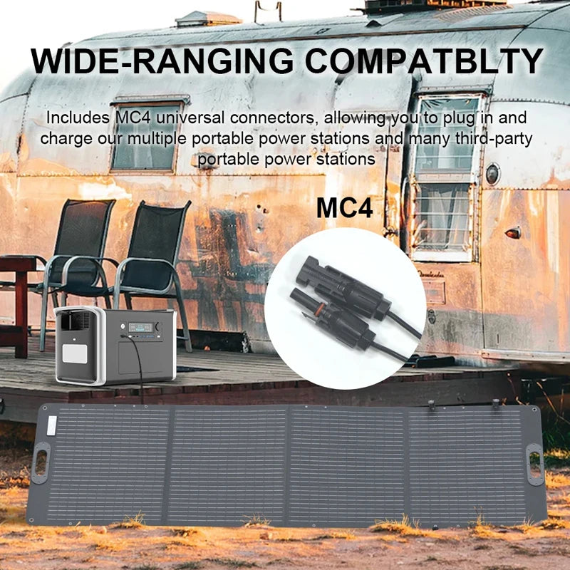 Portable Power Station Solar Fast Charge Multi-Outlet for Camping & Car Lifepo4 Battery Power Bank SOS LED Lighting Generator