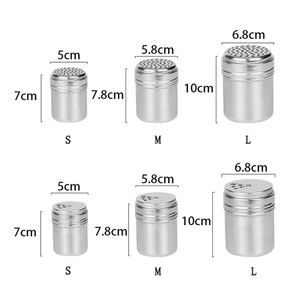 Multi-Purpose Stainless Steel Seasoning Jar With Rotating Cover