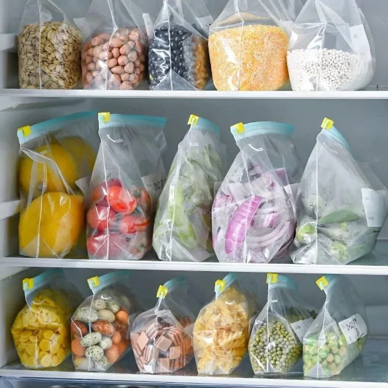 Reusable Food Storage Bags With Sealed Zip Closure