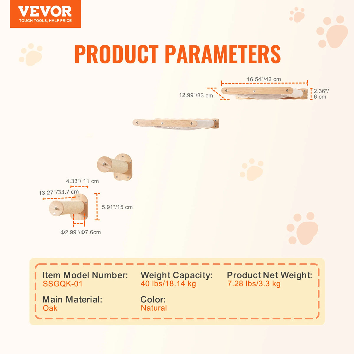 Succebuy Heavy Duty Wall Mounted Cat Shelves With Hammocks
