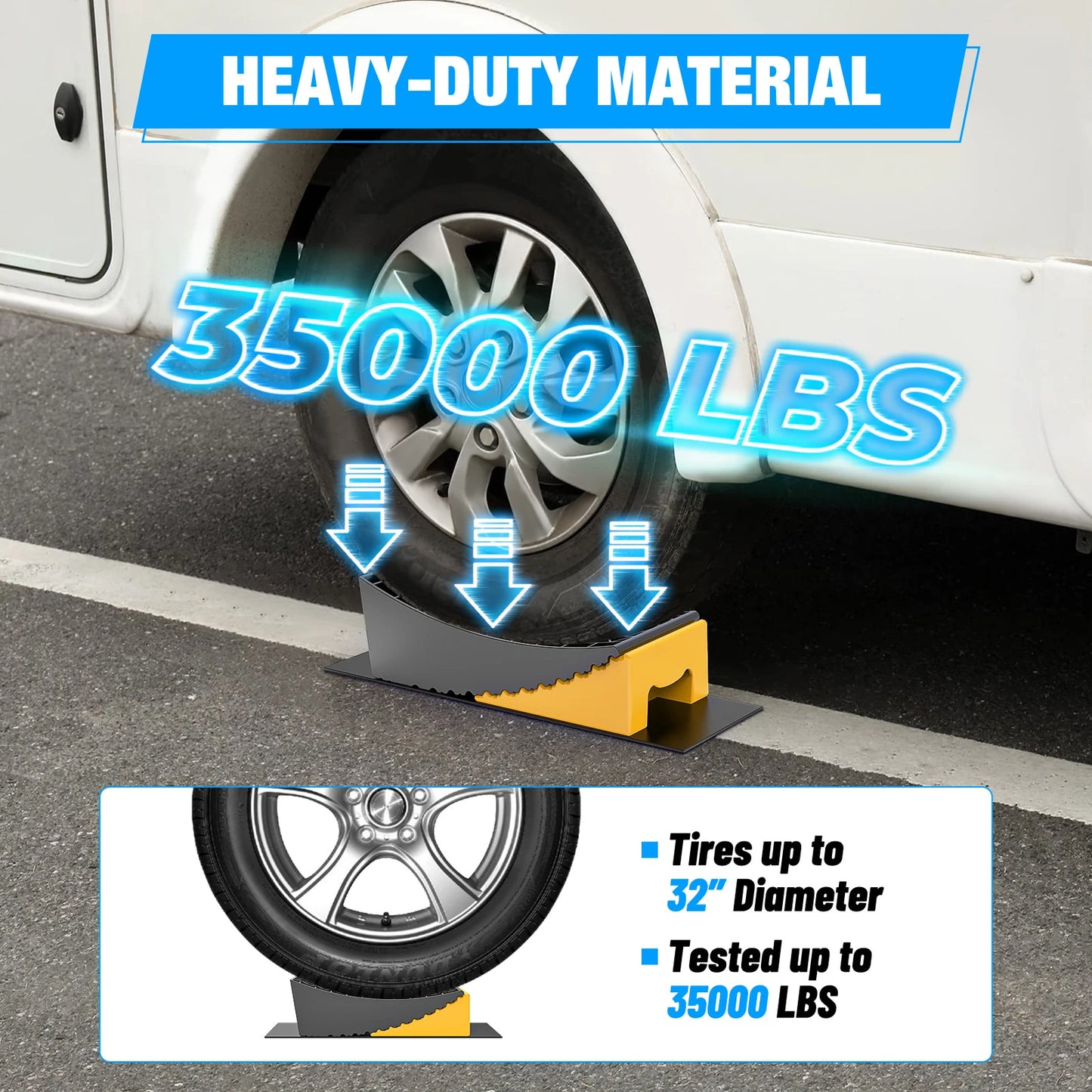 Nilight RV Leveler 2 Pack Camper Leveling Blocks For Axles
